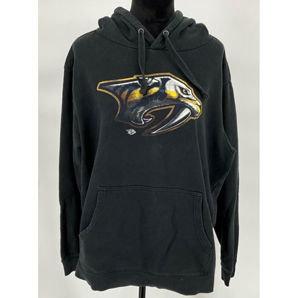 NHL Nashville‎ Predators Hoodie Fanatics Black Pullover Sweatshirt With Kangaroo